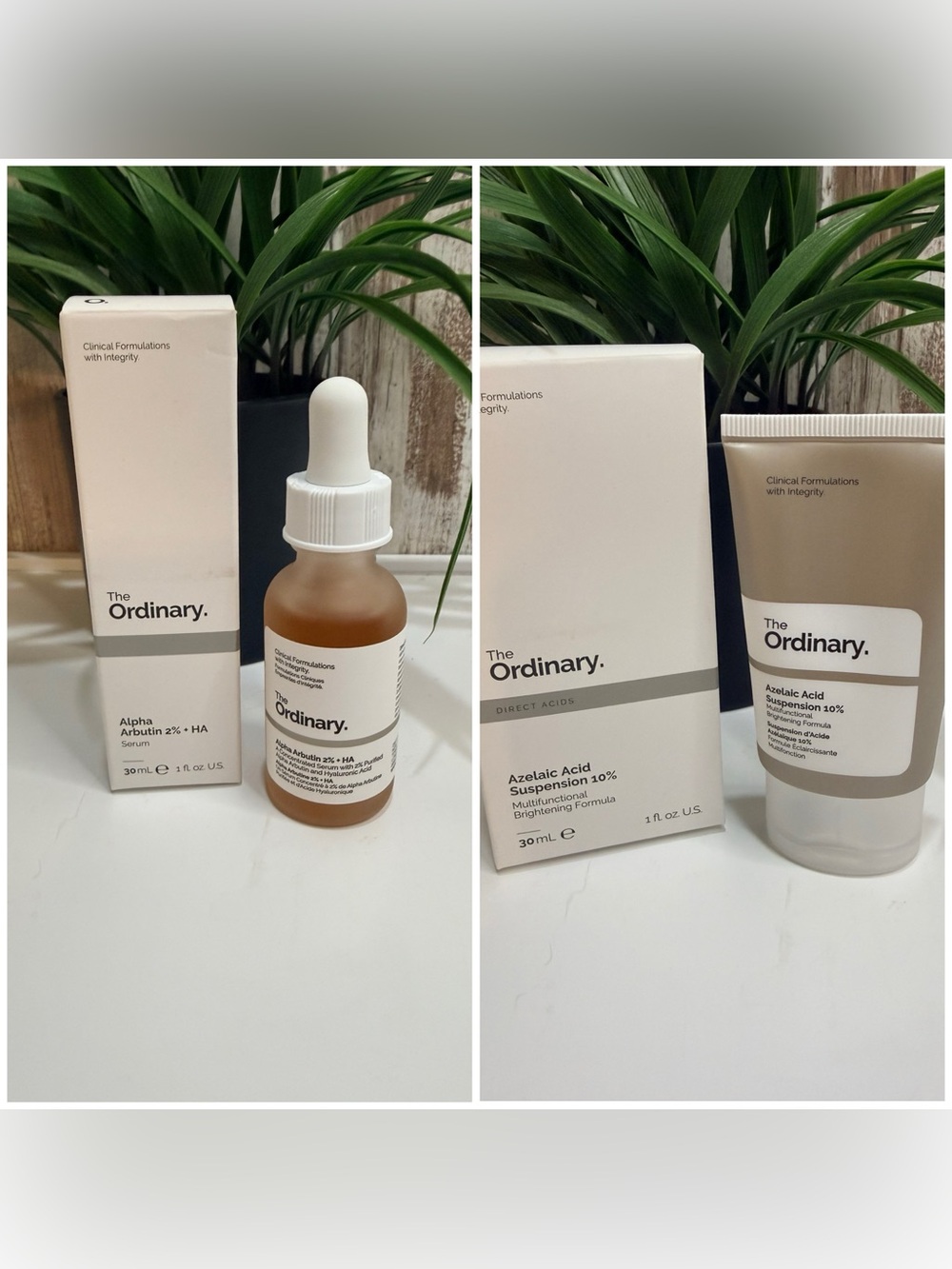 The Ordinary Serum & Tube Duo - White and Brown Packaging